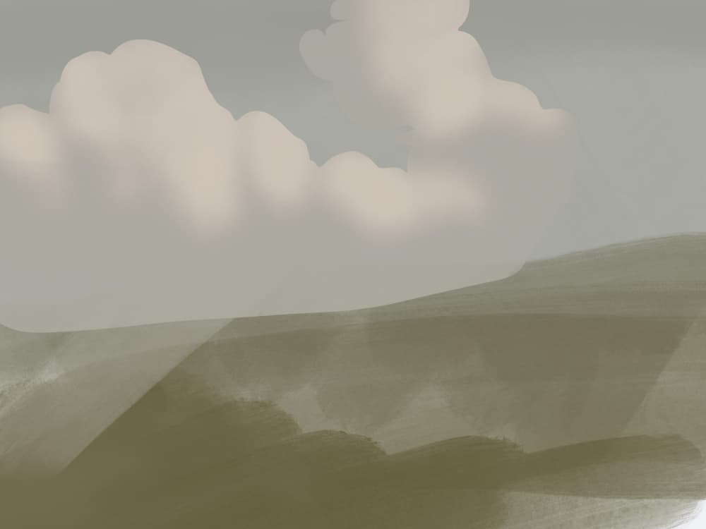 Serene Mountain Cloudscape by Little Dean — canvas wall art