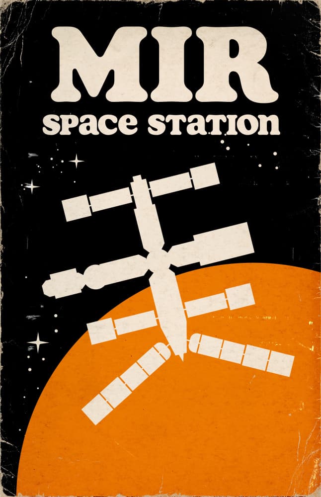 Mir Space Station Orbit by Nicholas — canvas wall art