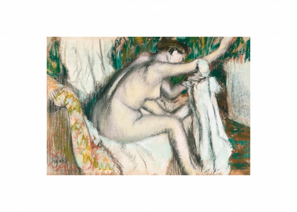 Woman Drying Her Arm by Edgar Degas — canvas wall art
