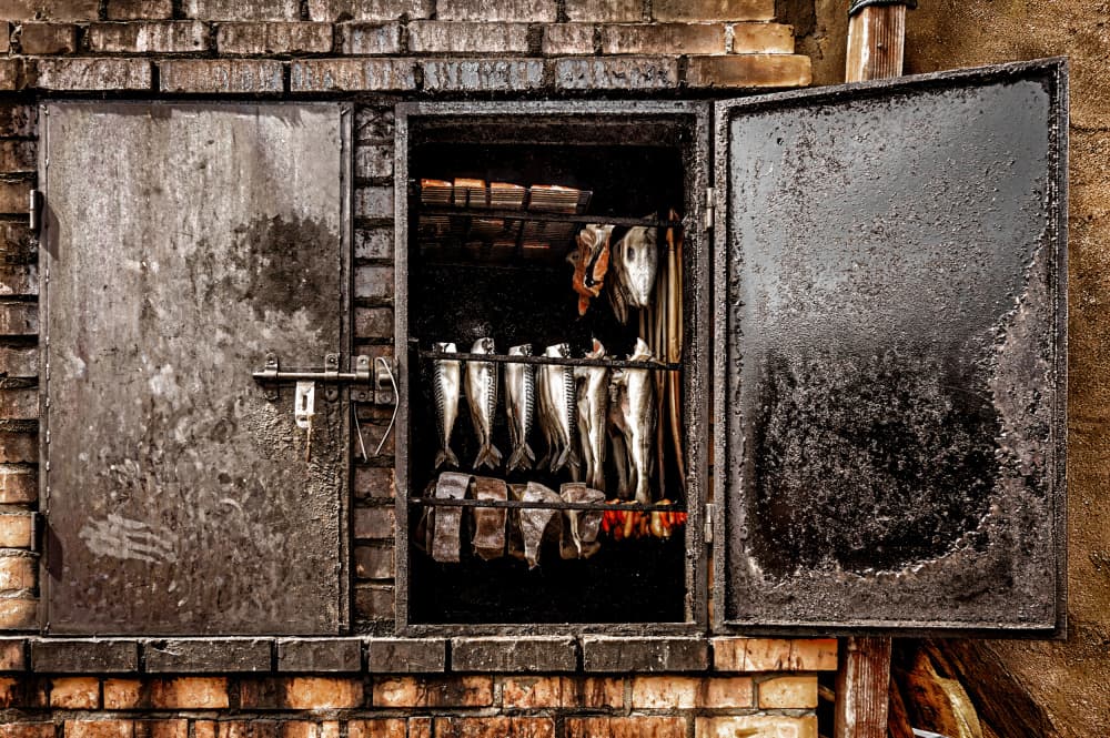 Rustic Fish Smoker by Ute Jackisch — canvas wall art