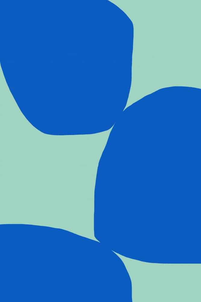 Modern Blue Forms by Treechild — canvas wall art