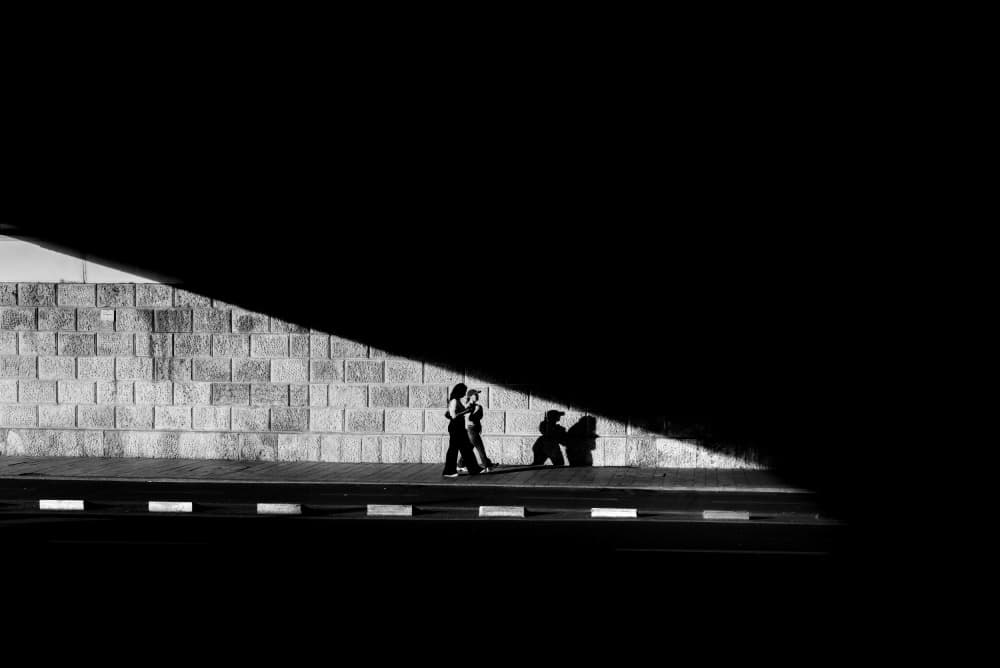 Street Shadow Play by Tamas Dragon — canvas wall art
