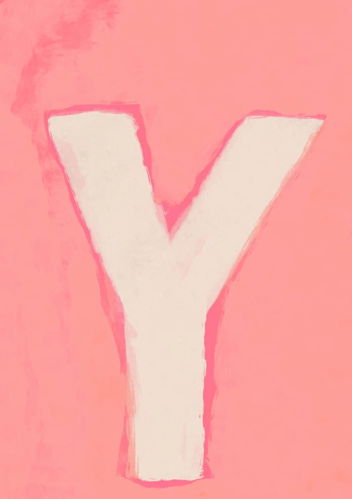 Y(pink) by Treechild — canvas wall art