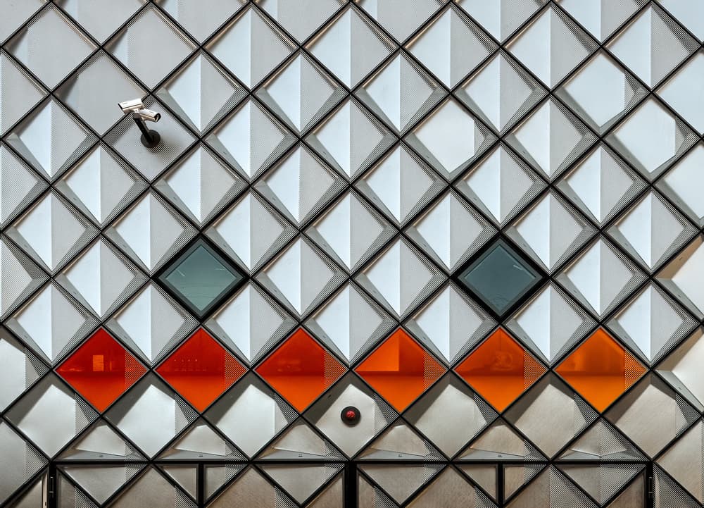 Modern Geometric Facade by Tomasz Buczkowski ( Tomush ) — canvas wall art