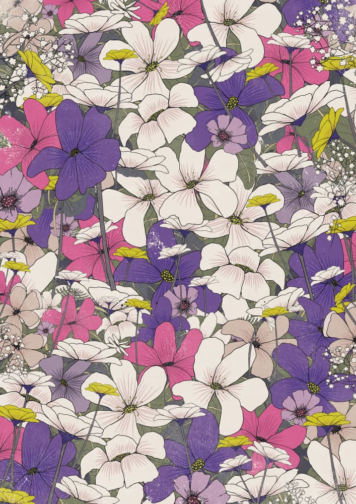 Vibrant Wildflower Meadow by Nicholas — canvas wall art