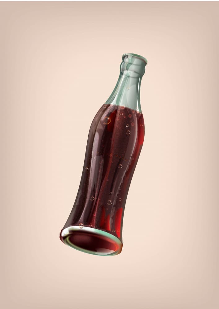 Bubbly Cola Bottle by Nicholas — canvas wall art