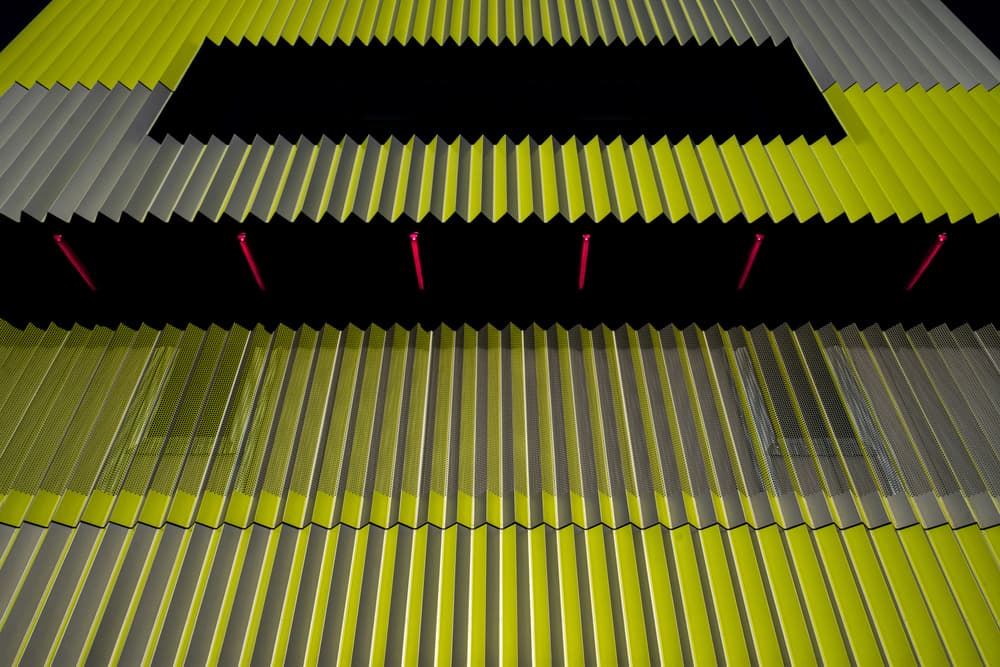 Vivid Zigzag Neon Structure by Rolf Endermann — canvas wall art