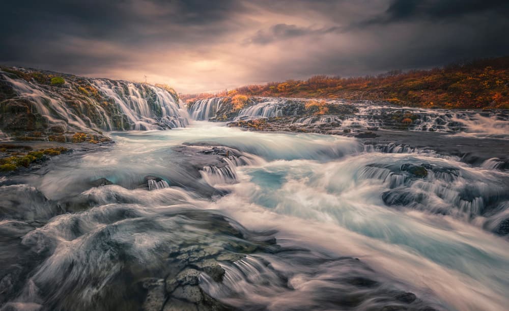 Flowing Autumn Falls by Larry Deng APA — canvas wall art