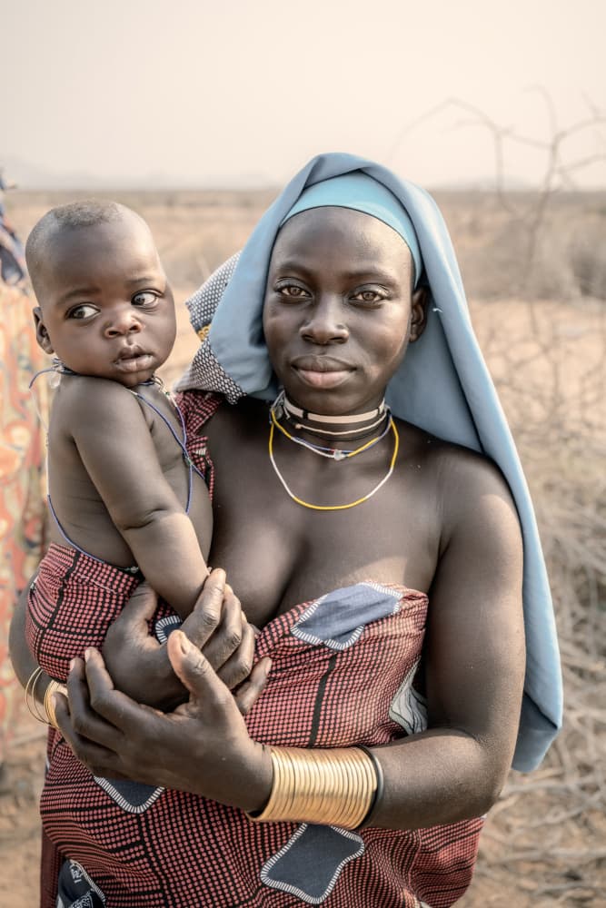 African Mother and Child by Trevor Cole — canvas wall art
