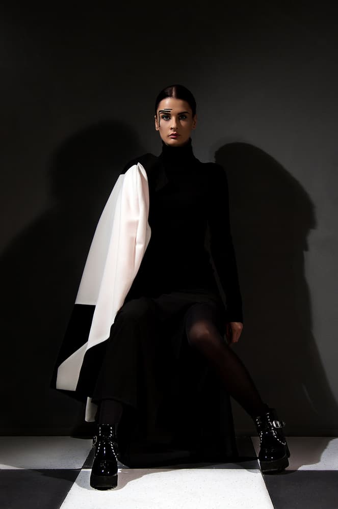 Elegant Monochrome Fashion by Ivan Kovalev — canvas wall art