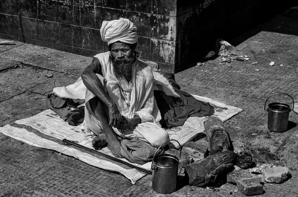 Contemplative Indian Portrait by Joxe Inazio Kuesta Garmendia — canvas wall art