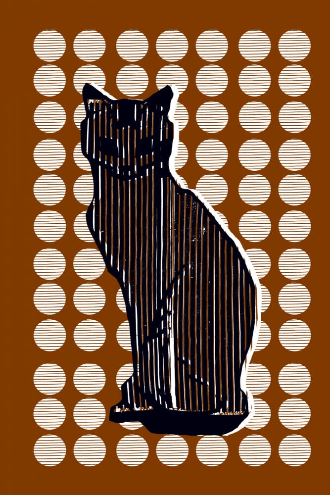 Modern Cat Circles by casa cartissi — canvas wall art