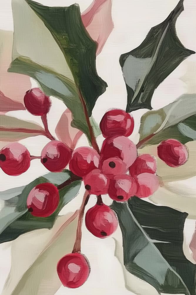Christmas Plants by Melloi Art Prints — canvas wall art