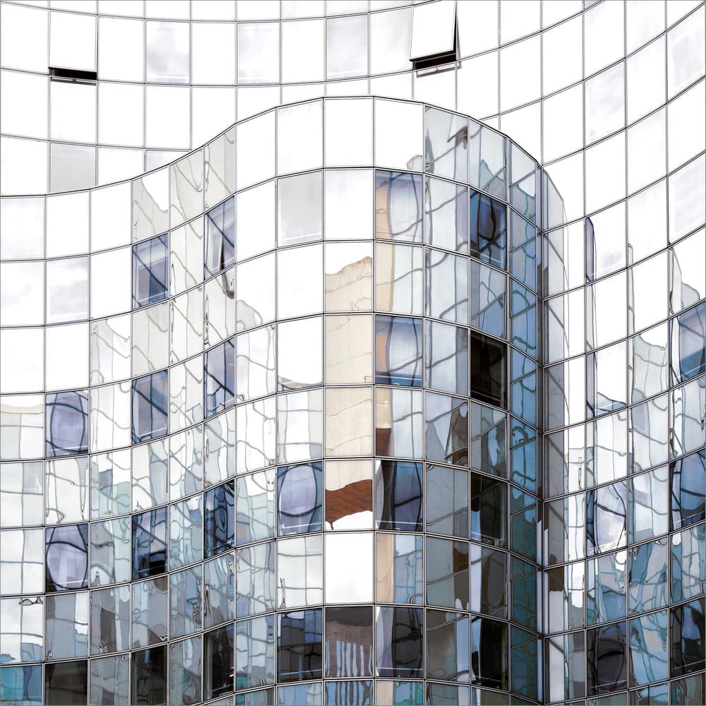 Wavy Glass Reflections by Gilbert Claes — canvas wall art
