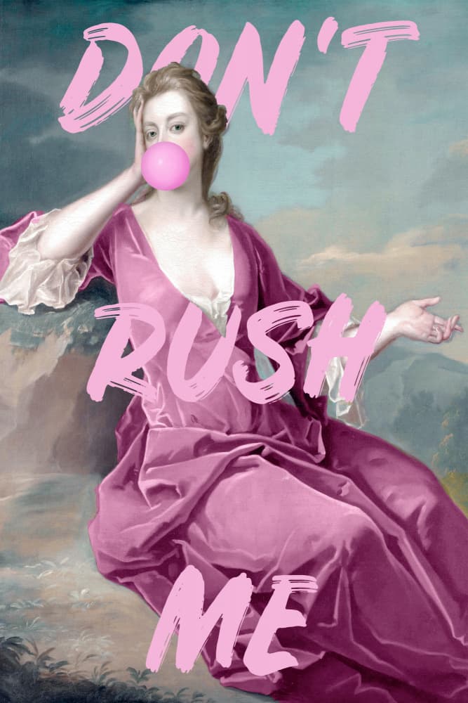 Sassy Bubblegum Portrait by Talitha McQueen — canvas wall art