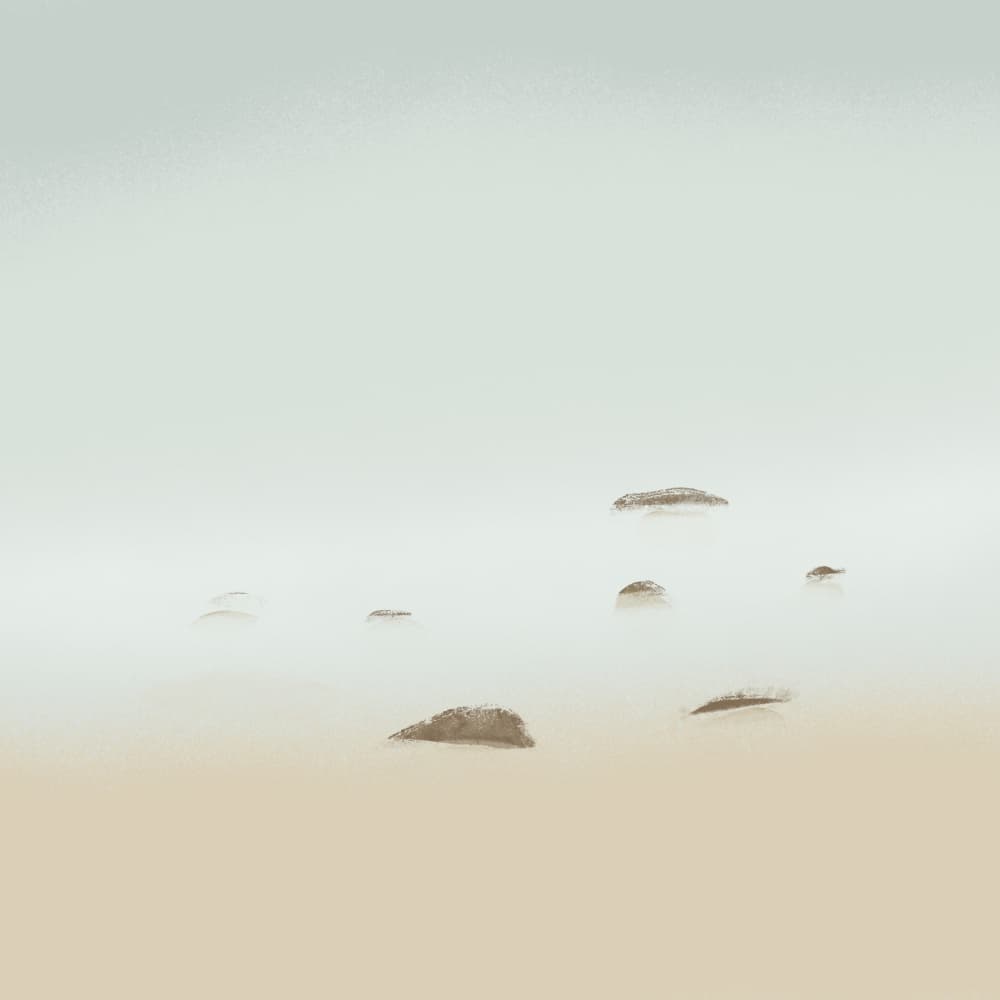 Misty Serene Landscape by Little Dean — canvas wall art