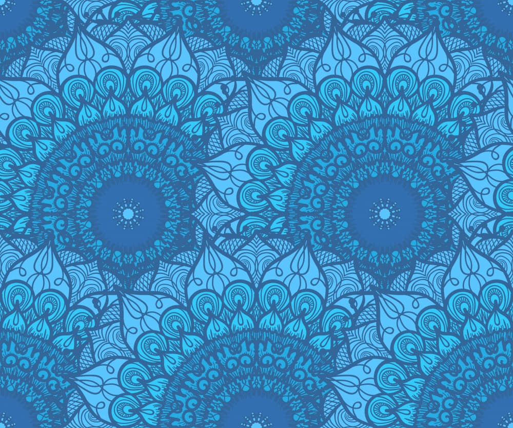 Ornate Blue Mandalas by Marika Barsrsind β canvas wall art