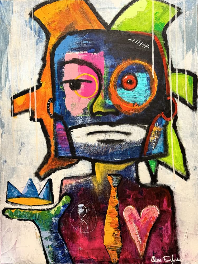 Urban King Portrait by Owe Emfestav — canvas wall art