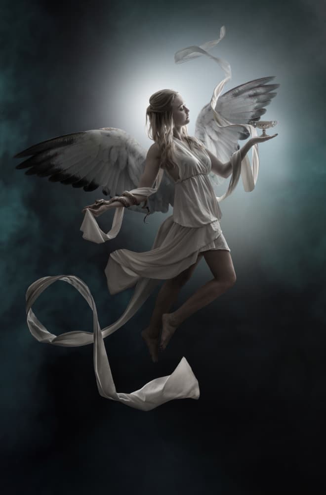 Graceful Ethereal Angel by Marcel Egger — canvas wall art
