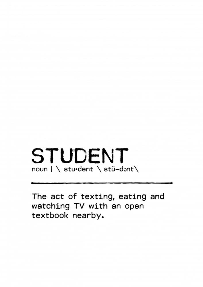 Funny Student Definition by Orara Studio — canvas wall art