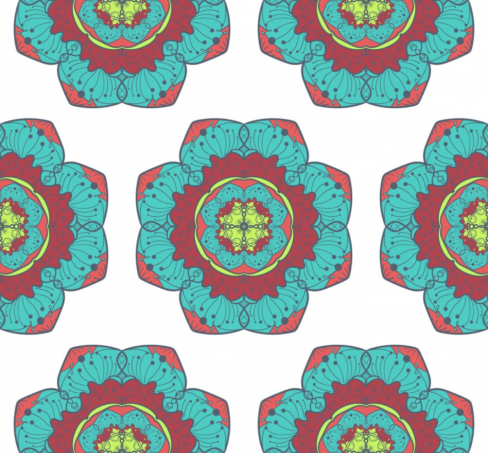 Vibrant Floral Mandala by Marika Barsrsind β canvas wall art