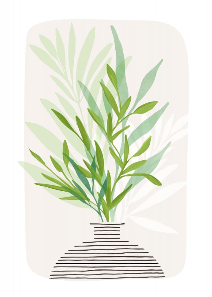 Greenery Bouquet by Kristian Gallagher — canvas wall art