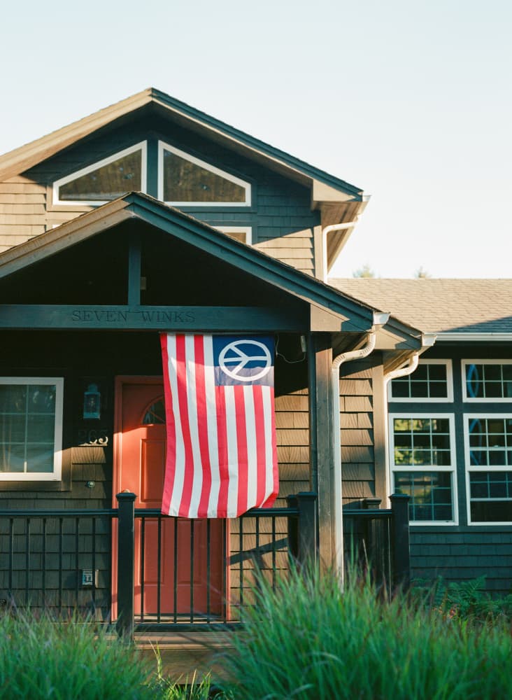 Front Porch Peace Flag by Bethany Young — canvas wall art