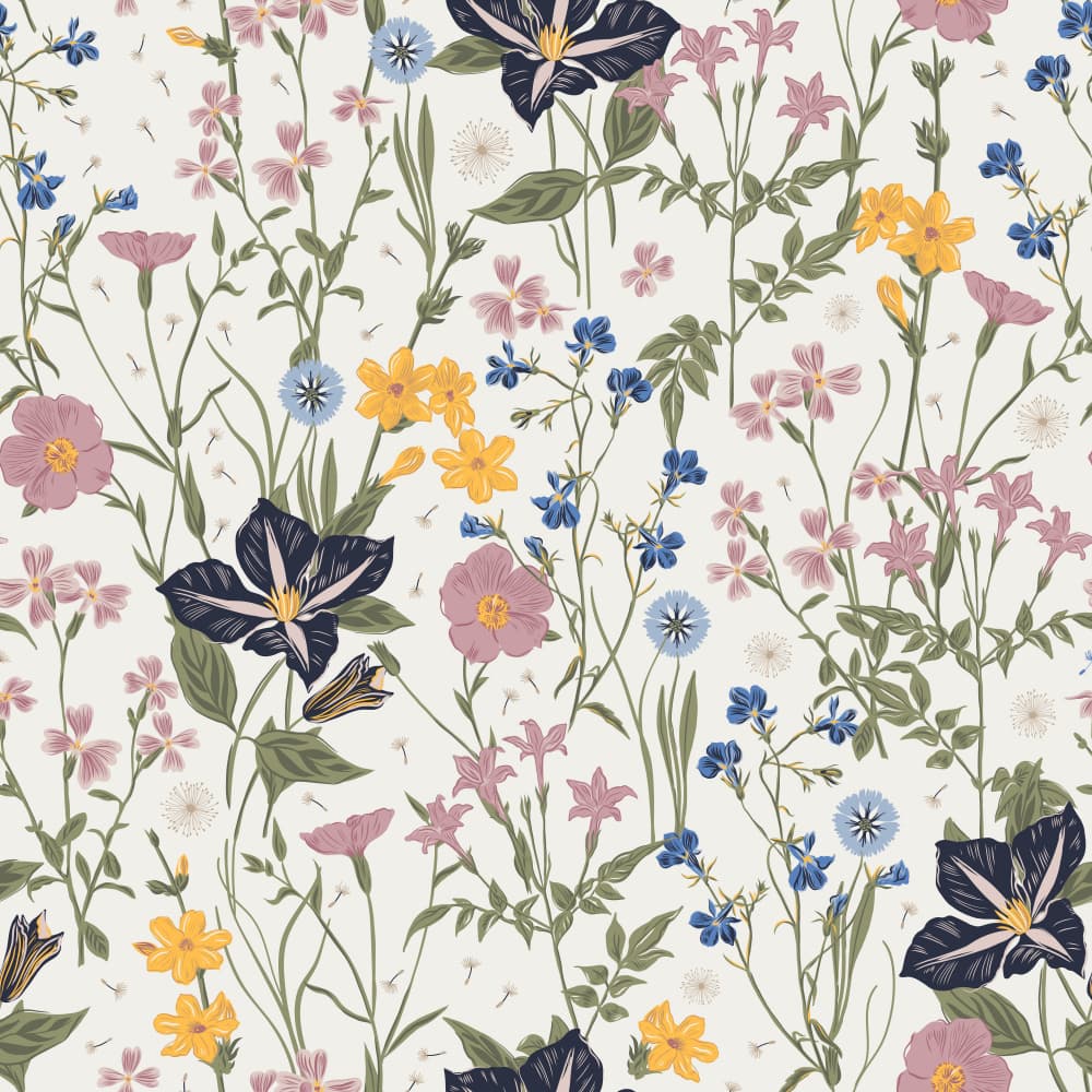 Colorful Meadow Wildflowers by Alexandra Weise — canvas wall art