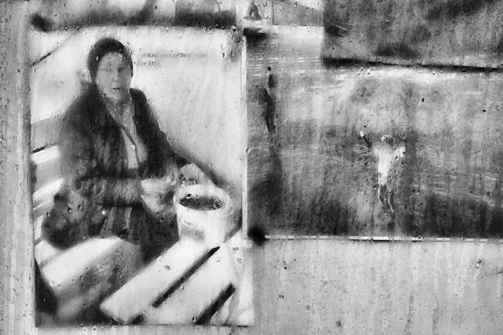 Old Woman's Reflection by Andreas Klesse — canvas wall art