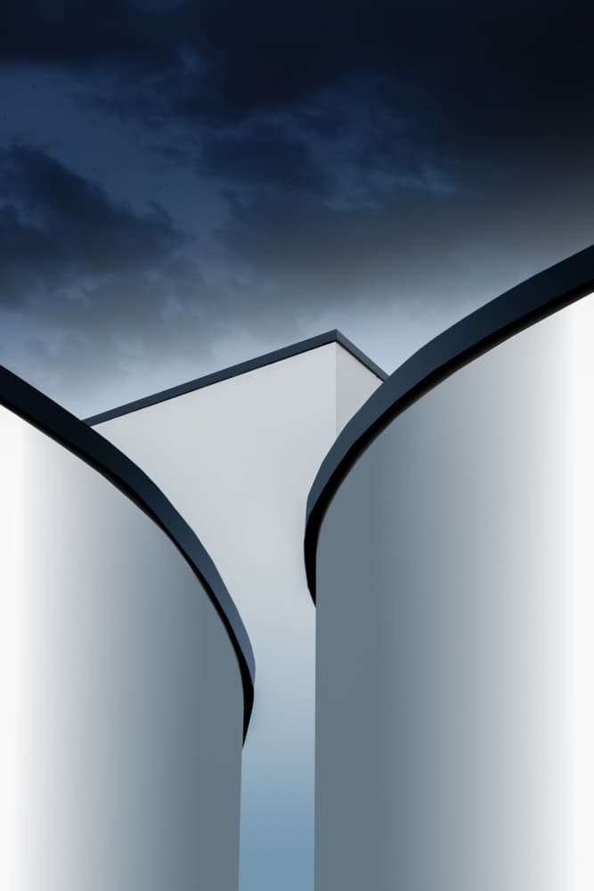 Minimalist Curves Dark Sky by Luc Vangindertael (laGrange) — canvas wall art