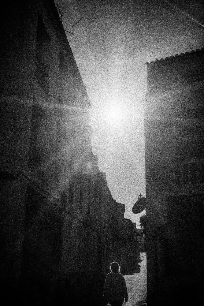 Backlit Alleyway Figure by Paulo Abrantes — canvas wall art