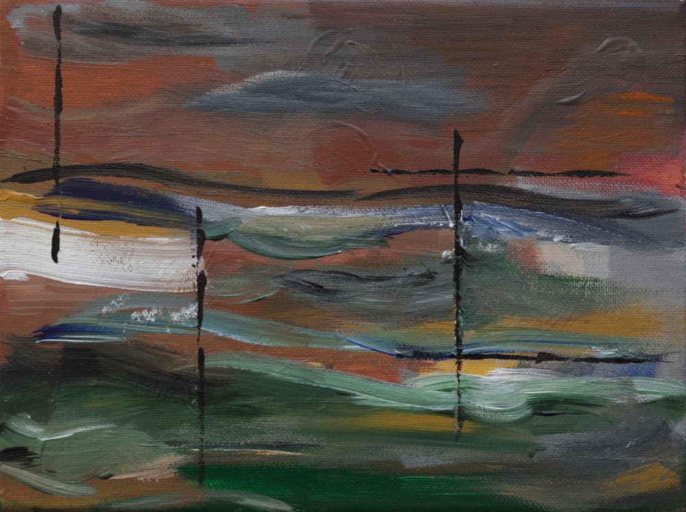 Earthy Abstract Landscape by kjeld olsen — canvas wall art