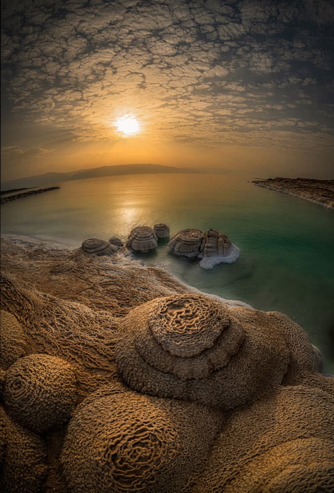Dead Sea Salt Sunset by Isam Telhami — canvas wall art