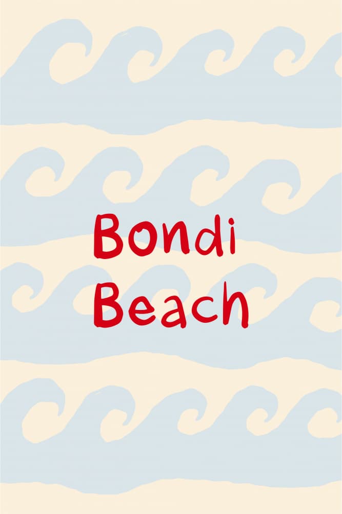 Bondi Beach Waves by Treechild — canvas wall art
