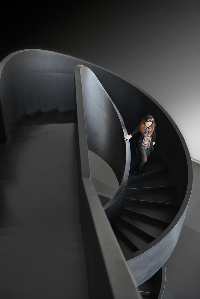 Elegant Woman Spiral Ascent by Jorge Pimenta — canvas wall art