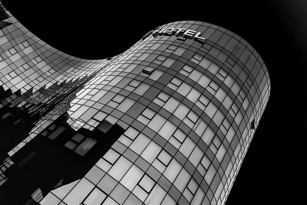 Curved Hotel Architecture by Bruno Flour — canvas wall art
