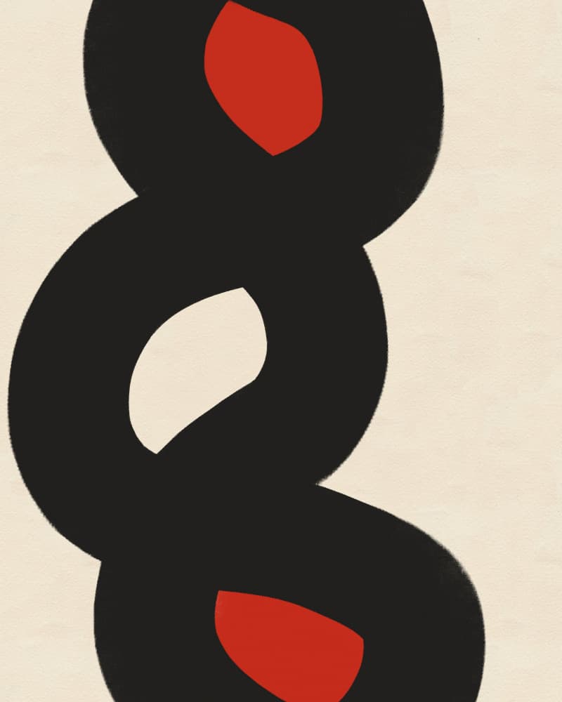 Fluid Black and Red by Deepthi s — canvas wall art