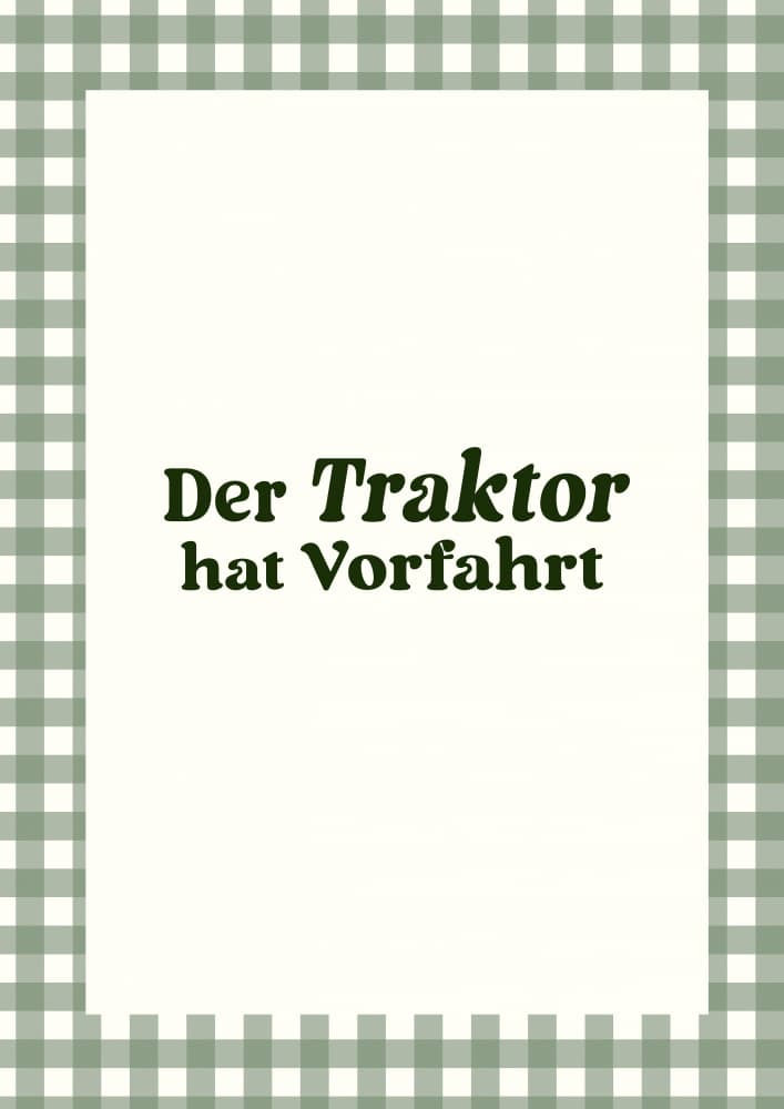 Dertraktorhatvorfahrt by Treechild — canvas wall art