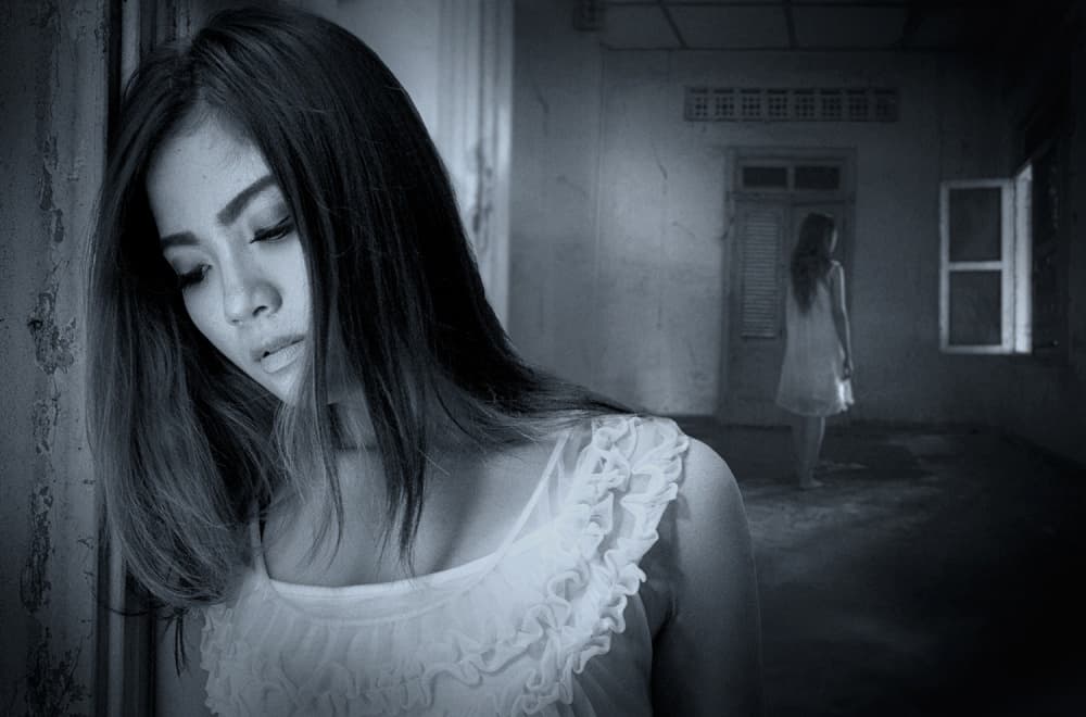 Haunted House Woman by Joey Bangun — canvas wall art