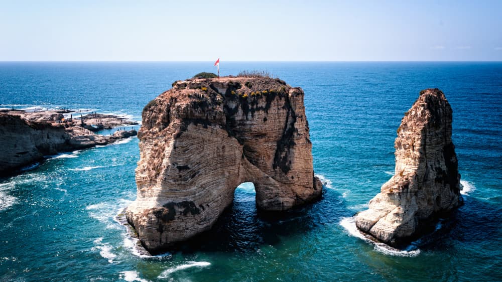 Azure Coast Arch by Merthan Kortan — canvas wall art