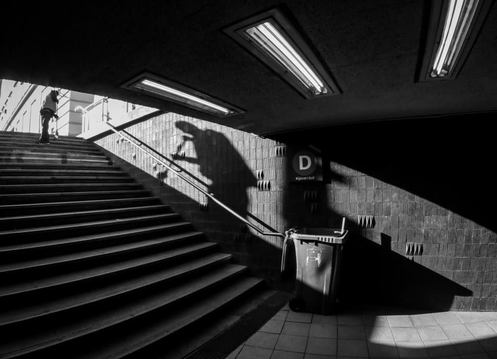 Light and Shadow Ascent by Kelemen Sándor — canvas wall art
