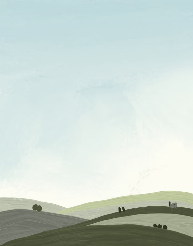 Serene Green Hills by Josie George — canvas wall art