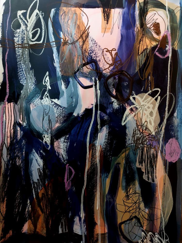 Vibrant Abstract Movement by Monika Riethmueller — canvas wall art
