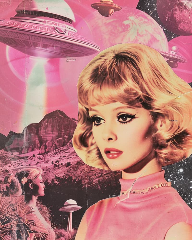Blonde Retro Space Dream by Samantha Hearn — canvas wall art