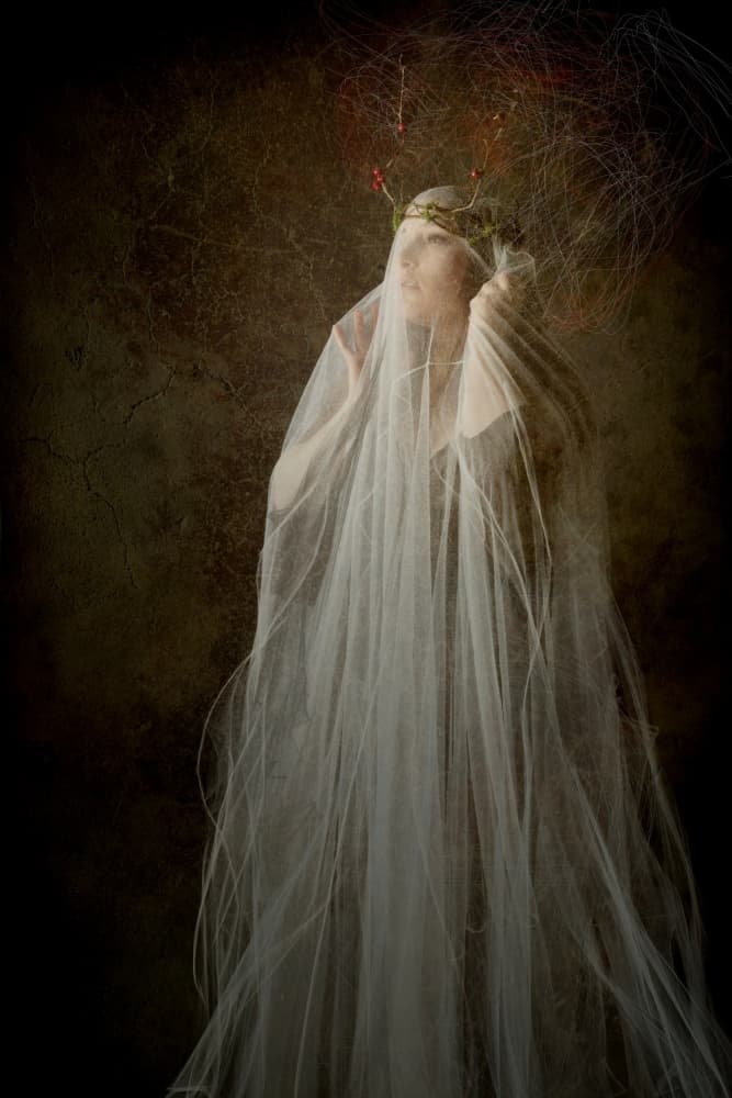 Ethereal Veiled Woman by Olga Mest — canvas wall art