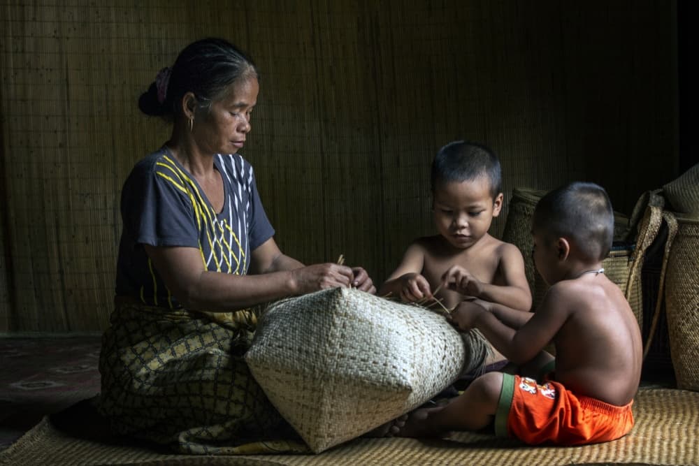 Family Weaving Tradition by Fauzan Maududdin — canvas wall art