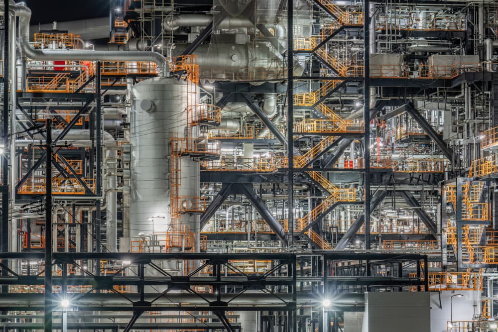 Industrial Night Lights by Kobayashi Tetsurou — canvas wall art