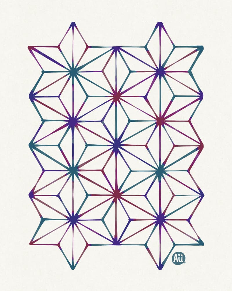 Geometric Star Pattern by Aia Ueno — canvas wall art