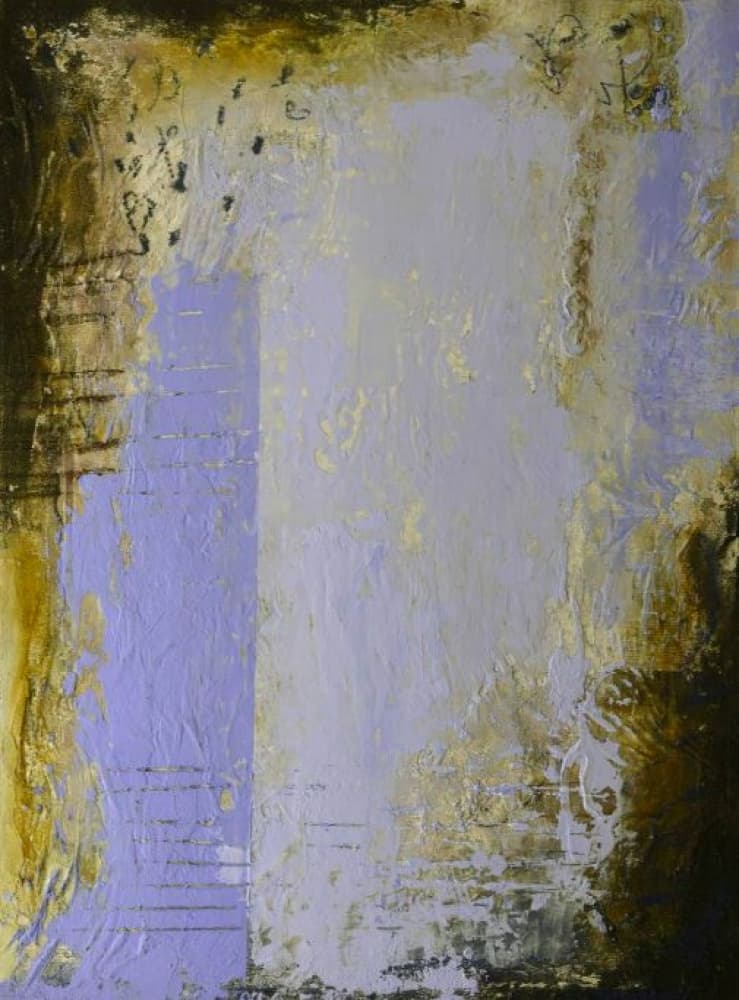 Textured Lavender Gold by Deb Chaney — canvas wall art
