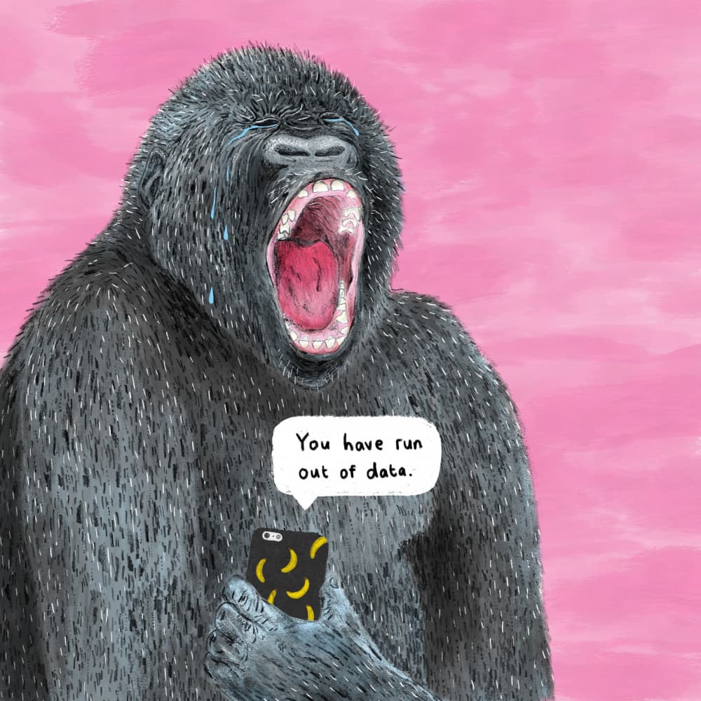 Gorilla Data Drama by Martina Scott — canvas wall art